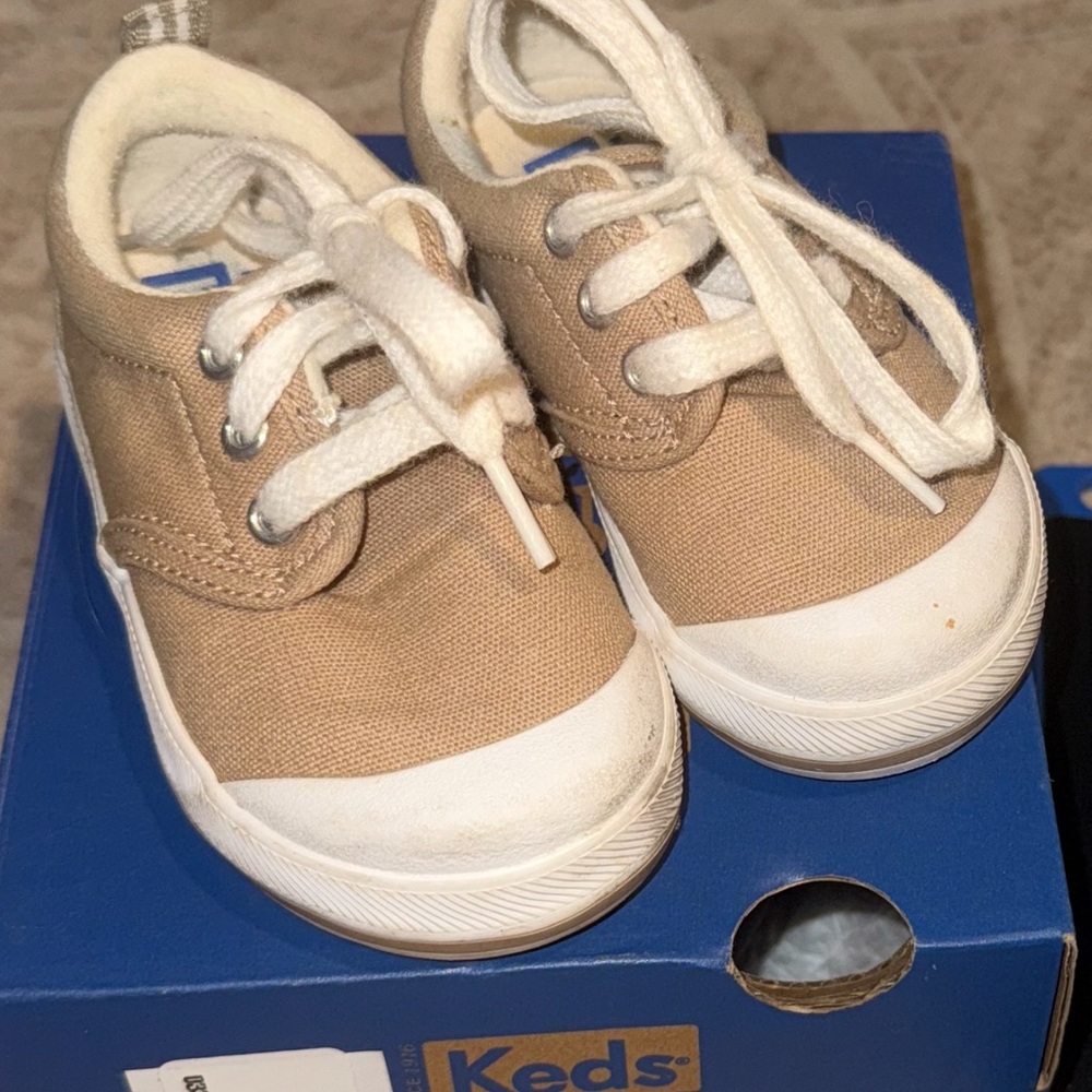 Keds Kids Beige Canvas Dress Shoes
